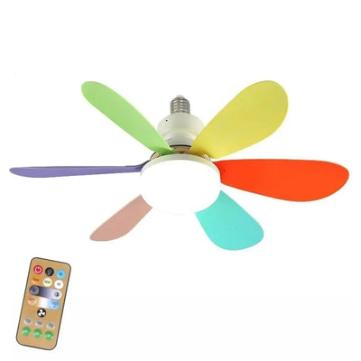 LED 40W ceiling fan light E27 with remote control for dimming, suitable for living room, study, household use, 85-265V - Fullshopping