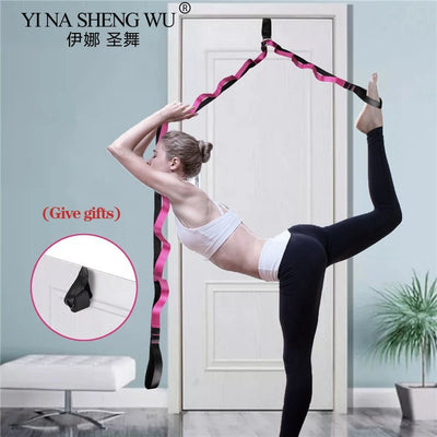 Stretching Strap Yoga Strap with Loops, Stretch Straps for Physical Therapy, Non-Elastic Exercise Strap for Pilates, Dance,Sport - Fullshopping
