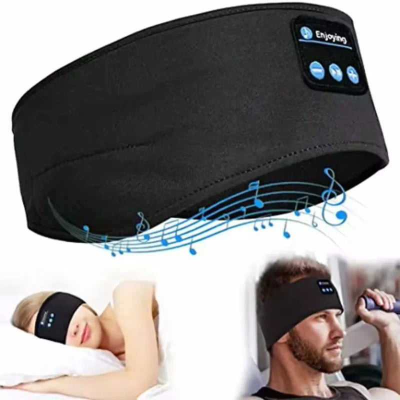 Sleep Mask Bluetooth Sleeping Headphones Headband Thin Soft Elastic Comfortable Wireless Music Headset Eye Mask For Side Sleeper - Fullshopping