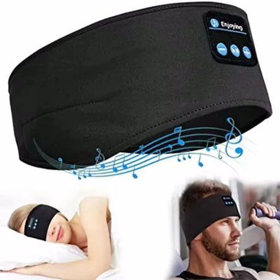 Sleep Mask Bluetooth Sleeping Headphones Headband Thin Soft Elastic Comfortable Wireless Music Headset Eye Mask For Side Sleeper - Fullshopping