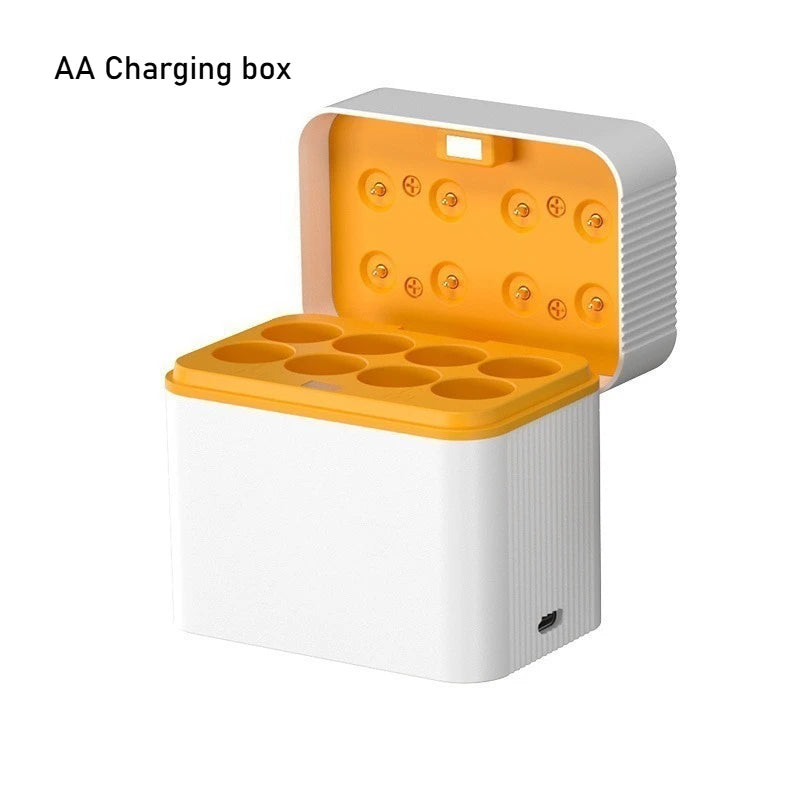 AA/AAA 8 Slots with Smart Charger with 1.5V 4255mWh/3400mWh Lithium Batteries – Fast Charging Battery Charger Set - Fullshopping