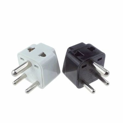 2 in 1 South Africa ZA India IN Plug Adapter Universal Converter Travel Power Plug 3 pins round AC adaptor Plug Type D - Fullshopping
