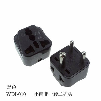 2 in 1 South Africa ZA India IN Plug Adapter Universal Converter Travel Power Plug 3 pins round AC adaptor Plug Type D - Fullshopping
