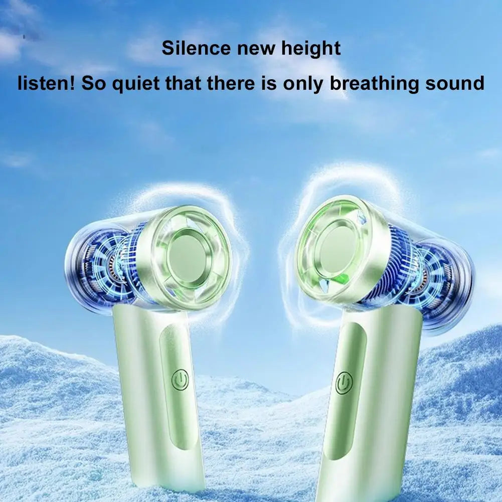 Portable Handheld Fan,4000mAh Rechargeable Turbo Personal Mini Fan,Pocket Design for Concerts, Sports Games, Camping, Travelling - Fullshopping