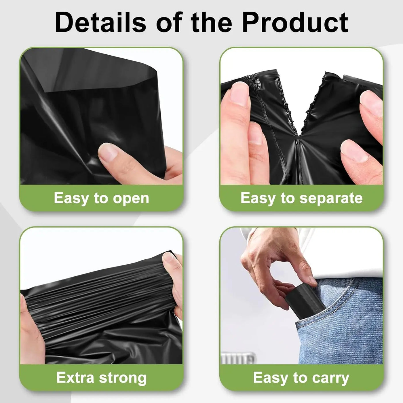 Dog Poop Bags Portable Pet Waste Bags Durable And Leak Proof Dog Garbage Bags With Dispenser Pet Cleaning Supplies For Outdoor - Fullshopping