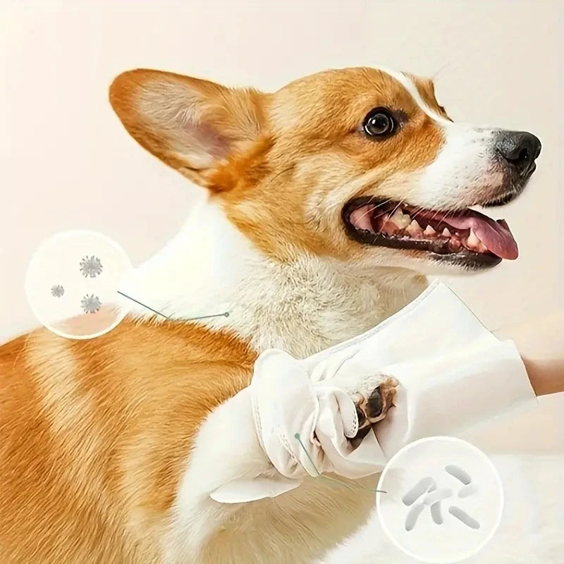 Pet Cleaning Glove Wipes Disposable Pet Grooming Glove for Cats & Dogs, 6 Pieces Per Pack, Pet Cleaning Supplies - Fullshopping