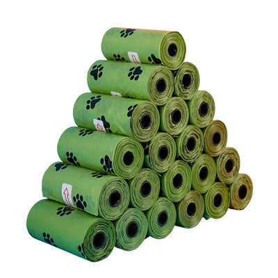 New Pet Biodegradable Trash Bag Dog Poop Bags Bulk Biobase Scented Poo Bag Degradable Cat Waste Bags Dog Poop Dispenser Gifts - Fullshopping