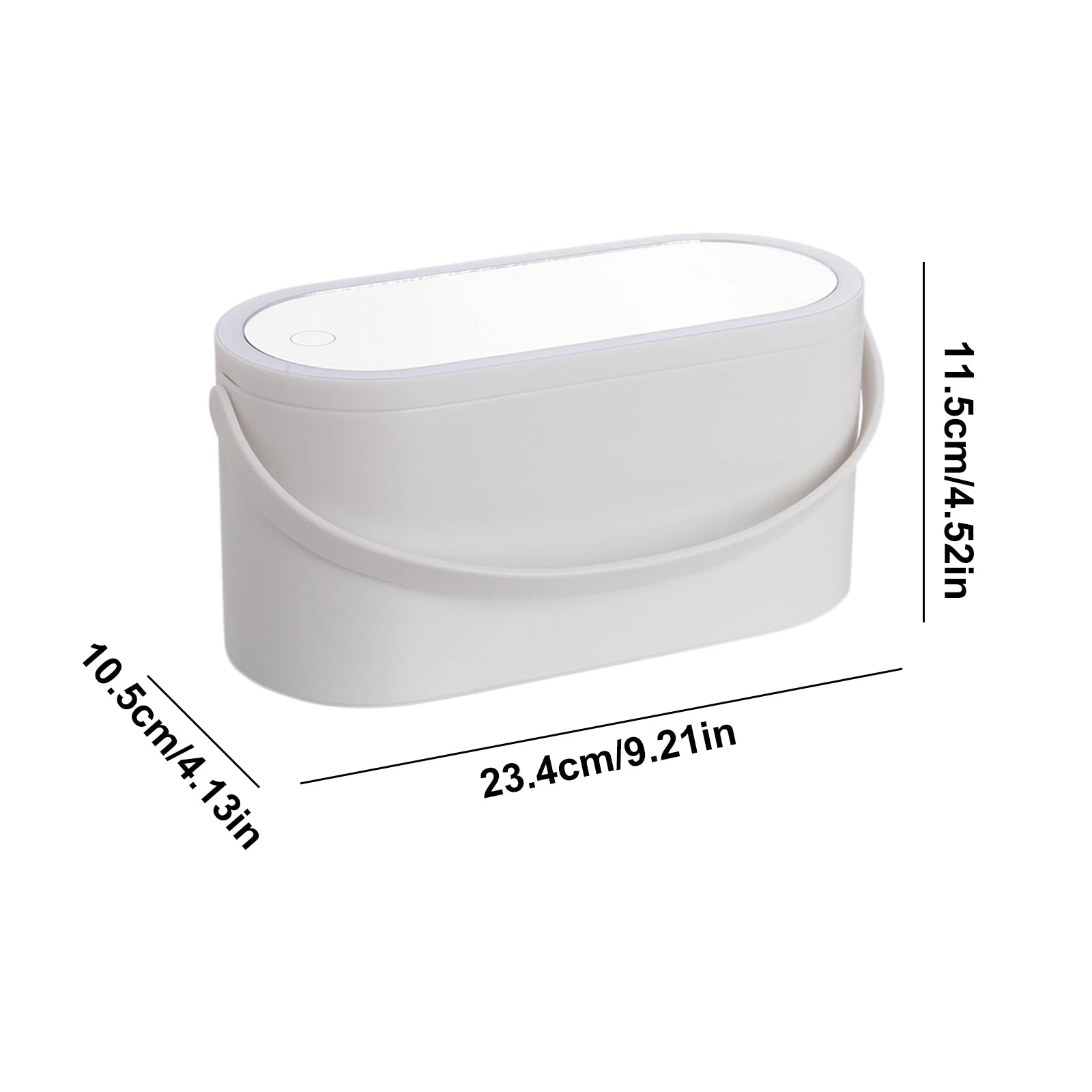 Portable Makeup Box with Light Up Mirror Cosmetic Storage Box Travel Makeup Case - Fullshopping