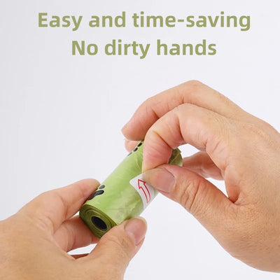 New Pet Biodegradable Trash Bag Dog Poop Bags Bulk Biobase Scented Poo Bag Degradable Cat Waste Bags Dog Poop Dispenser Gifts - Fullshopping