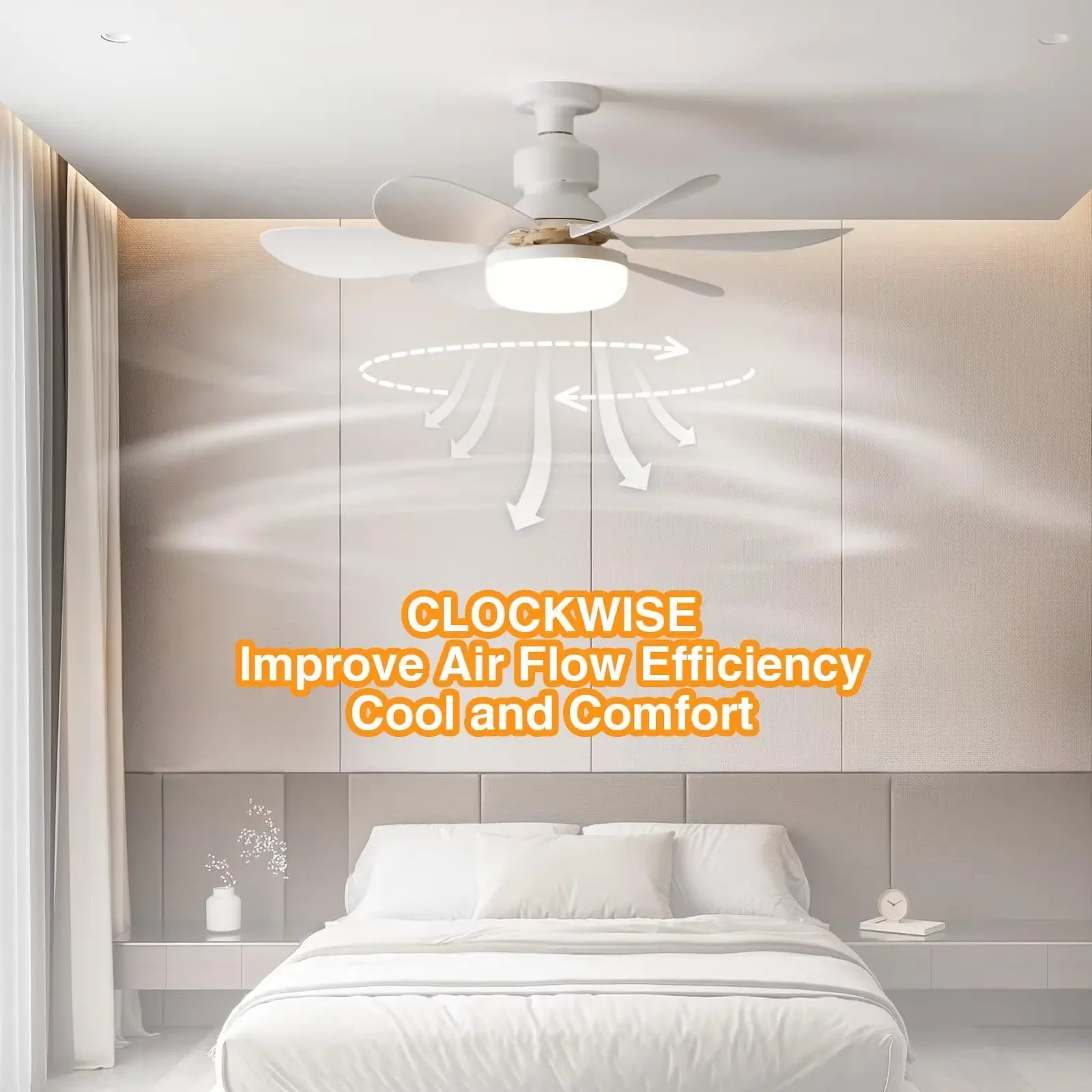 1pcs Ceiling Fans Light E27 LED with Remote Dimming Function Ceiling Fan Light for Bedroom Garage Study Kitchen and Home Use - Fullshopping