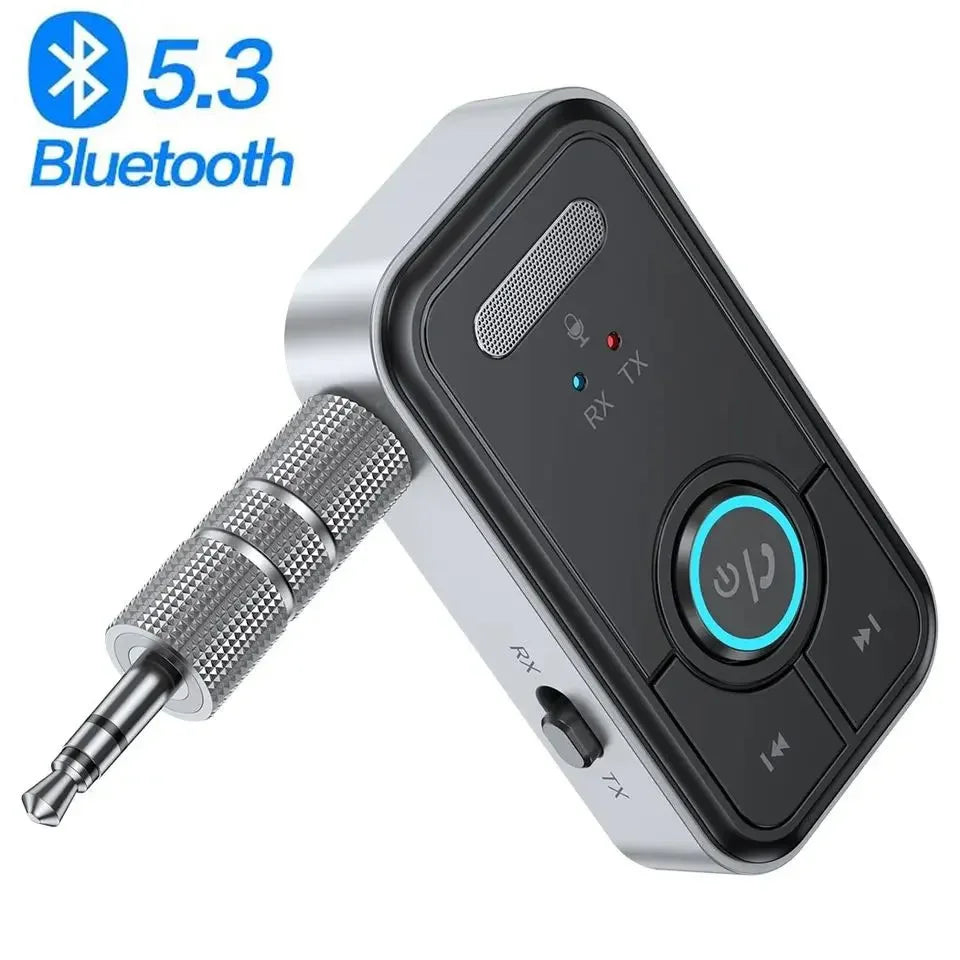 Bluetooth 5.3 Transmitter Receiver Adapter Wireless Audio For Car Music Headphone Speaker 3.5mm Jack AUX Wireless Audio Adapter - Fullshopping