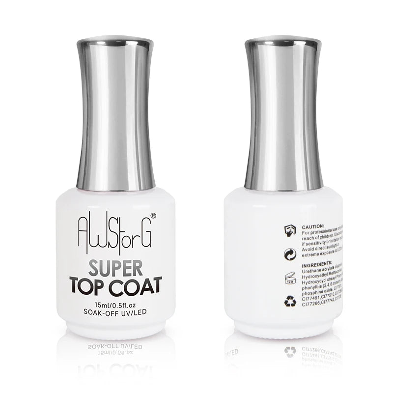 BOZLIN 15ML Super Top Coat  Function Gel No Wipe Matte Top Gel Transparent Soak Off  UV LED Nail Art Manicure Gel Varnish Primer - Fullshopping