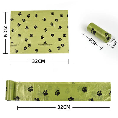 New Pet Biodegradable Trash Bag Dog Poop Bags Bulk Biobase Scented Poo Bag Degradable Cat Waste Bags Dog Poop Dispenser Gifts - Fullshopping