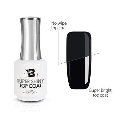 BOZLIN 15ML Super Top Coat  Function Gel No Wipe Matte Top Gel Transparent Soak Off  UV LED Nail Art Manicure Gel Varnish Primer - Fullshopping