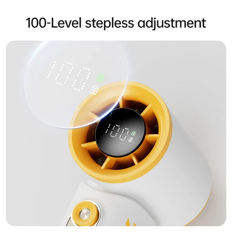 New Portable Turbo Small Air Cannon Handheld Fan 100 Wind Speeds Adjustable Mini Electric Fan USB Charging Fan Outdoor Mini Fan - Fullshopping