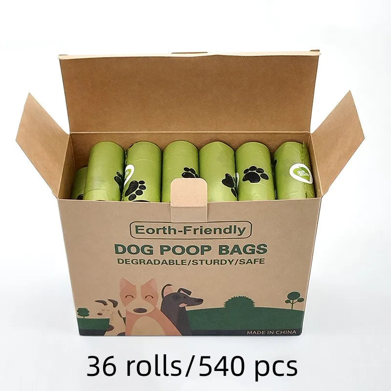 New Pet Biodegradable Trash Bag Dog Poop Bags Bulk Biobase Scented Poo Bag Degradable Cat Waste Bags Dog Poop Dispenser Gifts - Fullshopping