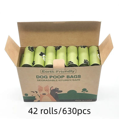 New Pet Biodegradable Trash Bag Dog Poop Bags Bulk Biobase Scented Poo Bag Degradable Cat Waste Bags Dog Poop Dispenser Gifts - Fullshopping