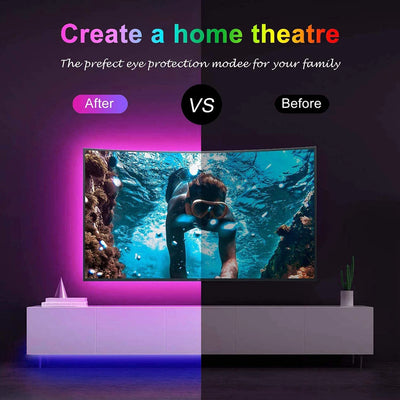 10m 20m Led Strip Lights with 44 Key Remote Control RGB Tape Led Wall Room for Home Bedroom Party Decor TV Backlight - Fullshopping