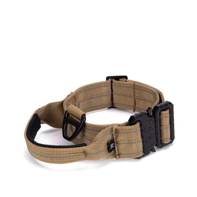 Tactical Reflective Nylon Dog Collar with Leash & Harness - Fullshopping