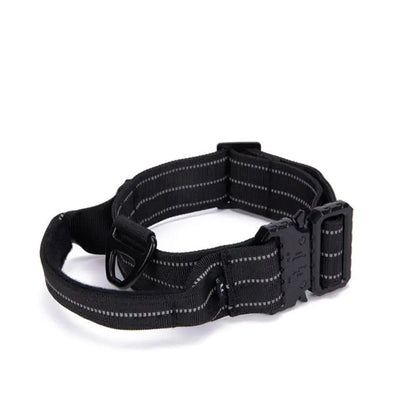Tactical Reflective Nylon Dog Collar with Leash & Harness - Fullshopping
