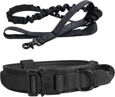 Tactical Outdoor Dog Leash for Large Dogs with Collar - Fullshopping