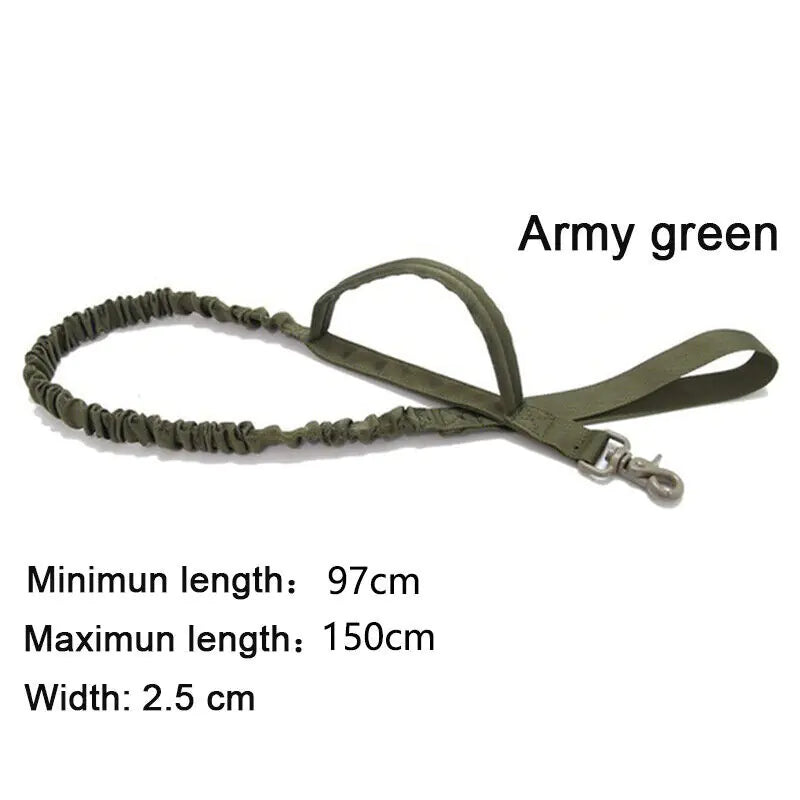 Tactical Outdoor Dog Leash for Large Dogs with Collar - Fullshopping
