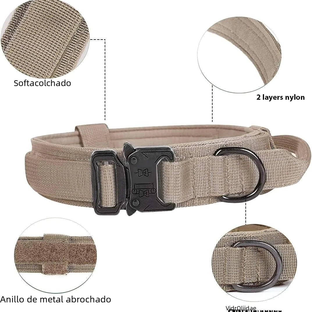 Tactical Outdoor Dog Leash for Large Dogs with Collar - Fullshopping