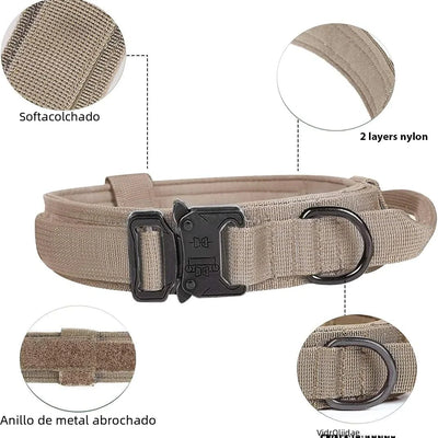 Tactical Outdoor Dog Leash for Large Dogs with Collar - Fullshopping