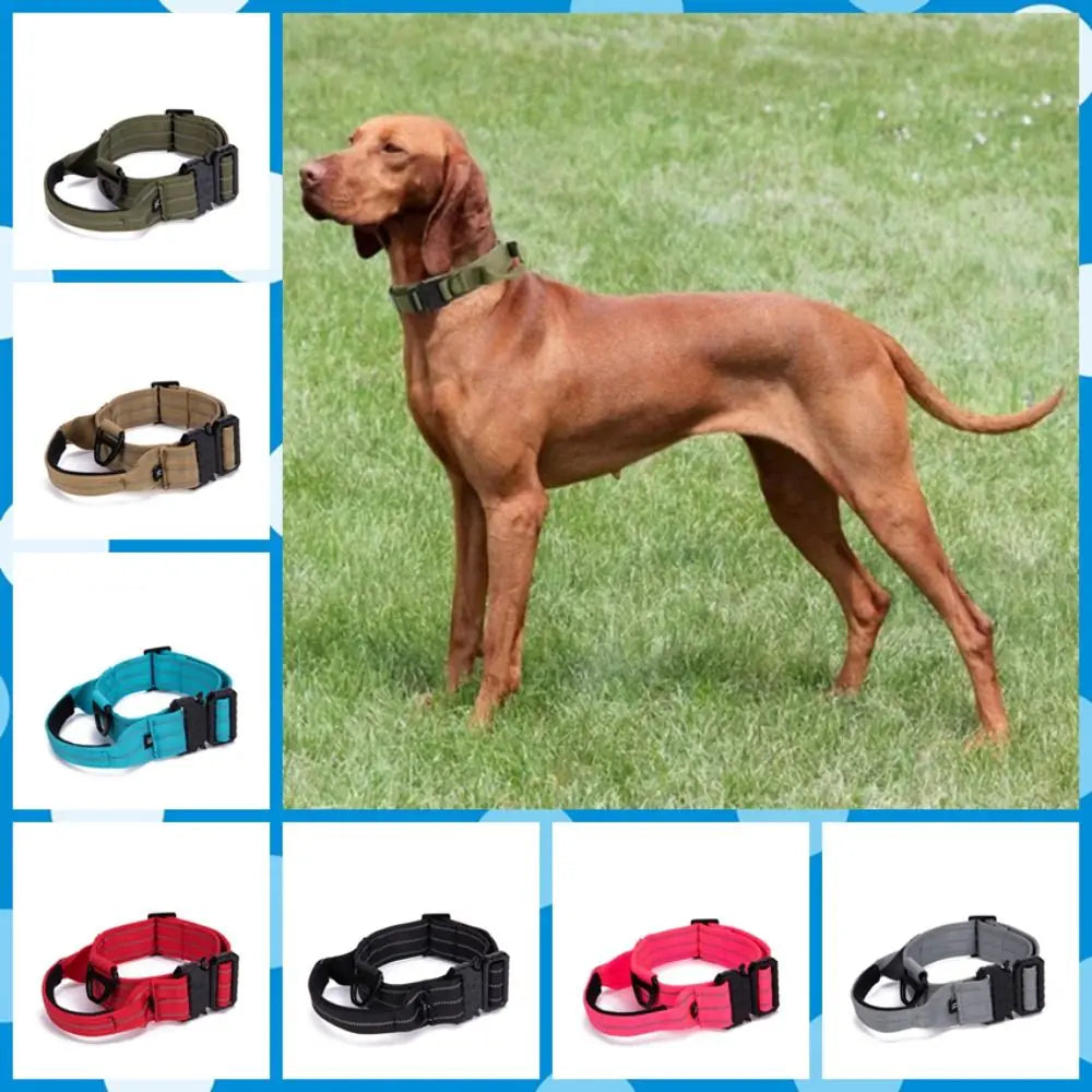 Tactical Reflective Nylon Dog Collar with Leash & Harness - Fullshopping
