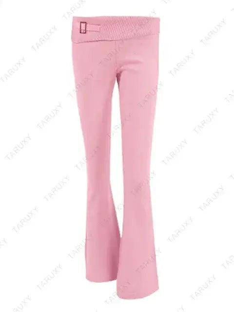 Knitted Hoodie Cropped Top And Pants Set - fullshopping