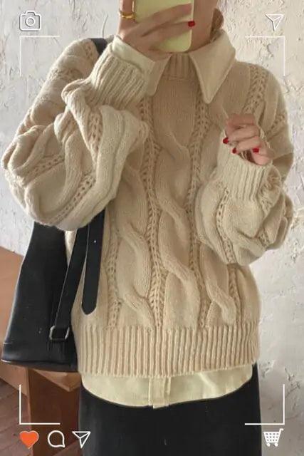 Women Fashion Knitted Pullovers Sweaters - fullshopping